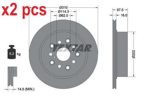 Pcs sides fits lexus ls - x2,