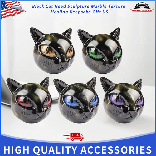 Pack black cat sculpture - black,