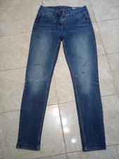 Ladies NEXT 'Enhancer ' high rise stretch ripped skinny jeans ,size 12 ,W30 L 29