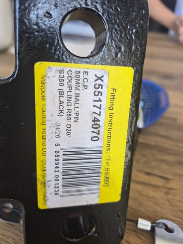 50mm tow ball - &, pin