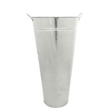Galvanised Metal Silver Vase -