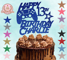 Birthday Glitter / Mirror Cake Topper PlayStation Controller Personalised PS4