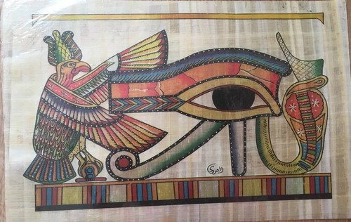 Egyptian printed papyrus paper - printed,