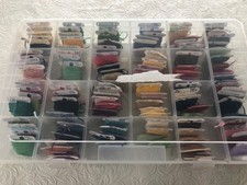 DMC Embriodery/Cross Stitch Threads on bobbins in box -125+