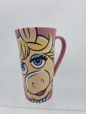 Disney Store Miss Piggy Pink Tall 15cm Latte Coffee Cup Mug Muppets