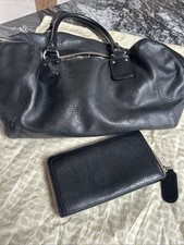 Orla Kiely Black Leather Bag