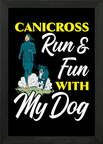Canicross lover framed wall - lover,