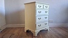 Delightful French Style Vintage Oak Cream Chest of Drawers . Item of Quality