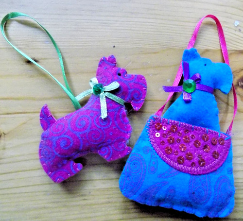 Felt scottie dogs - scottie, with
