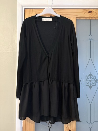 Zara knit black peplum ruffle - peplum,