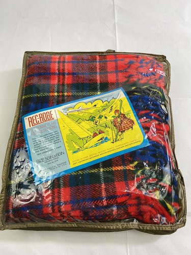 Vintage rec robe plaid - rec-robe, throw