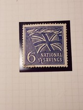 GB George VI Fiscals&Revenues 1944 National Savings 6d Royal Blue Mint