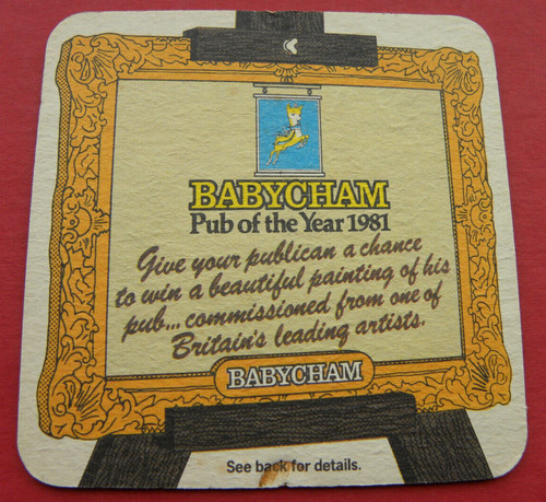 Babycham beer mat - babycham,