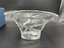 LARGE Waterford Marquis Lead Crystal Glass Trillium 9” Bowl BOXED Fruit Vase