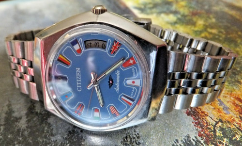 Citizen blue flag dial - blue, 36mm