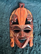 Vintage Wooden African Face