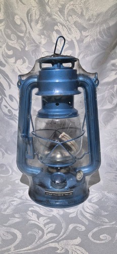 Vintage blue hurricane lantern - blue,