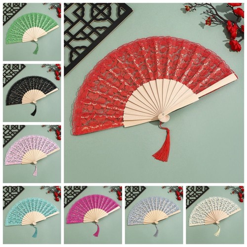 Vintage style folding fan lace - vintage,