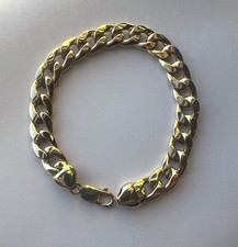 9ct gold hollow curb link 8"