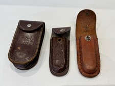 Sheath Pocket Folding Knife Multi Tool Case Pouch Cowhide Leather job lot