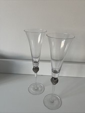 Diamanté Champagne Flutes