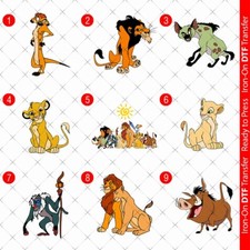 Lion King Characters DTF Iron
