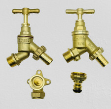 Outdoor Garden Bib Tap 1/2" Wall Plate Elbow Brass Tap Connector- Choose Product