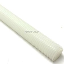 1 METER NYLON PLASTIC THREADED ROD BAR STUDDING STUD M4 M5 M6 M8 M10 M12 M16 M20