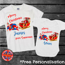 Superman Personalised Christmas T-shirt Boys Girls Gifts
