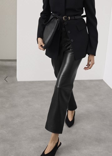 Black real leather - m&s,