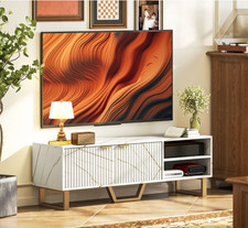 Large White TV Unit Storage