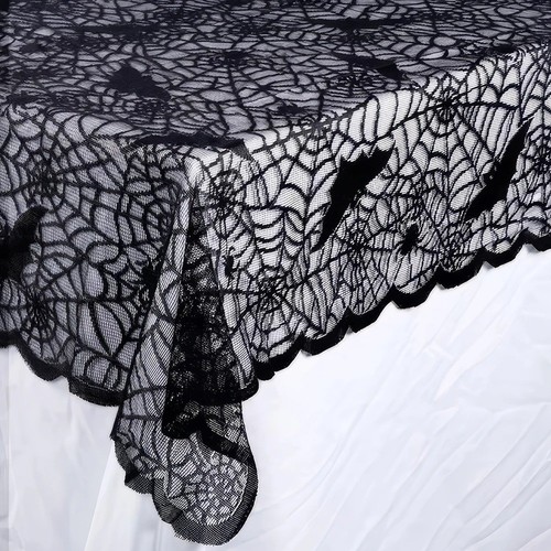 Halloween lace tablecloth bat - halloween,