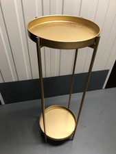 Gold round Plant Stand Indoor Outdoor - Flower Pot Holder Metal
