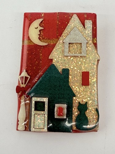 Vintage red glitter - red, house