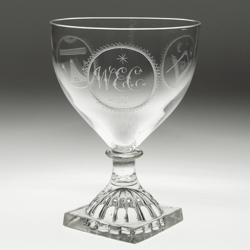 Georgian rummer glass with - rummer,