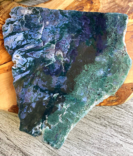 Natural moss agate - agate, crystal