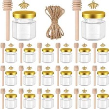 20 Pack Glass Mini Jam Jars