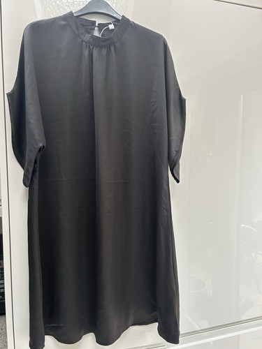 Ladies black satin dress in - dress,