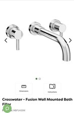 Crosswater Fusion Wall Mounted Bath Filler Taps