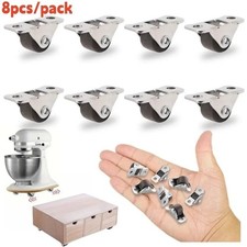 8x Fixed Caster Wheels Mini