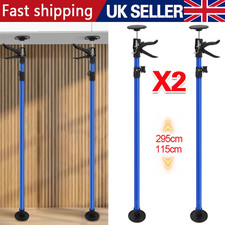 2X ADJUSTABLE DRYWALL PLASTERBOARD BUILDER CEILING EASY SUPPORT PROPS 115-290CM