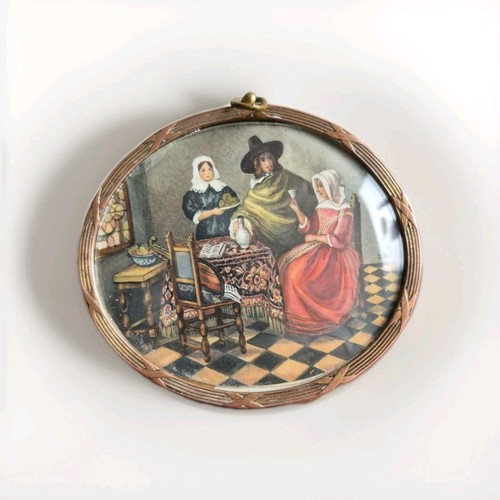 Antique dutch scene - scene, miniature