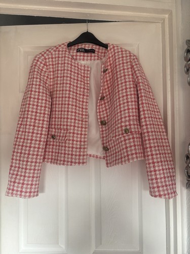 Zara boucle jacket peachy - jacket, pink