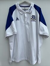 Vintage Everton Football Polo Shirt Le Coq Sportif White Training Mens 3XL