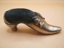 Birmingham 1921 Sterling Silver Slipper Shoe Pin Cushion By Adie & Lovekin