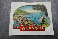Alassio Italy Waterslide Decal Souvenir Tourist Vespa Lambretta