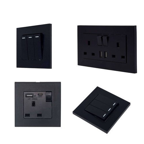 All black sockets and switches - all,
