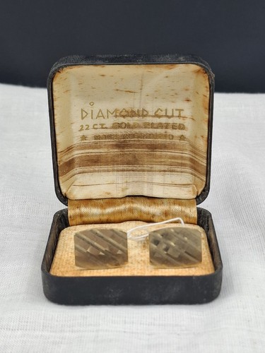 22ct gold plated cufflinks - ,