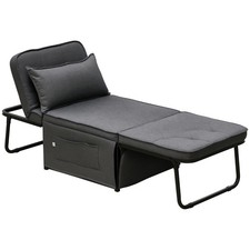 HOMCOM Convertible Sleeper Chair  , Refurbished