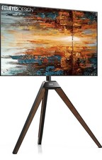 FITUEYES Easel Tripod TV Stand  37 43 50 55 65 InchCable Management Black Steel